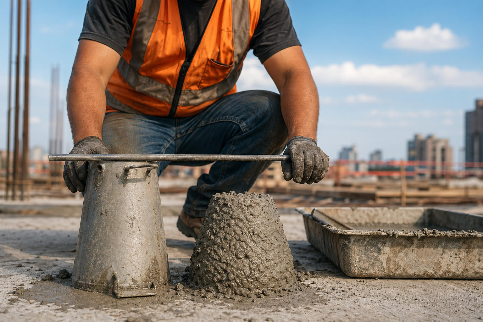 What a Concrete Slump Test Tells You on a Small Jobsite